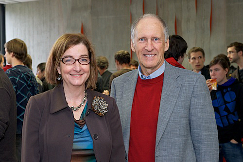 Laura Greene (left) with Bertram Batlogg
