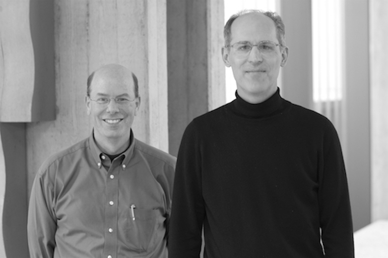 Raymond E. Goldstein (right) with Christof Aegerter