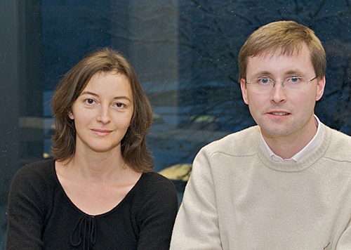 Laura Baudis (left) with Thomas Gehrmann